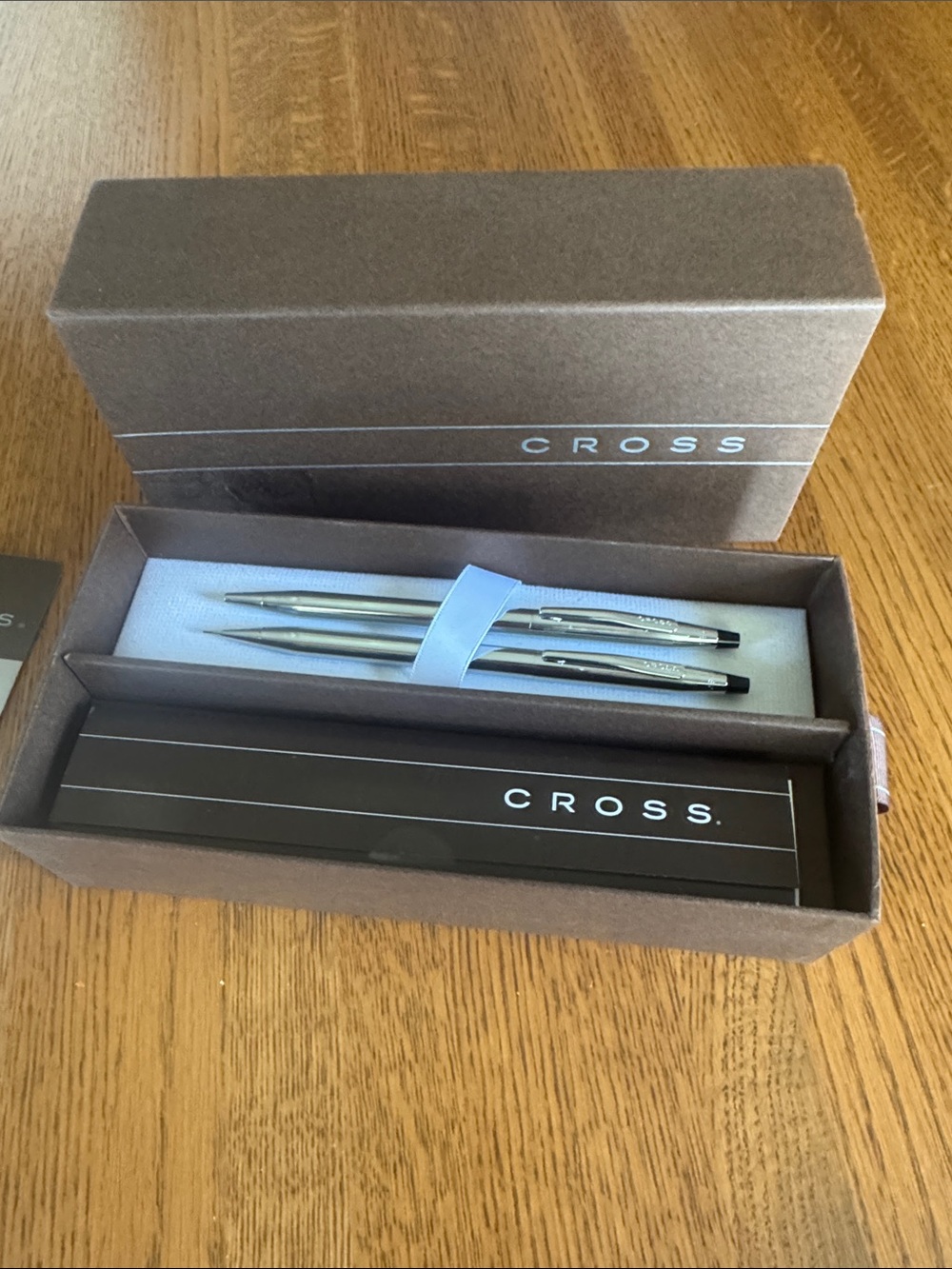 CROSS Stainless Steel Pen and Pencil Set in Silver